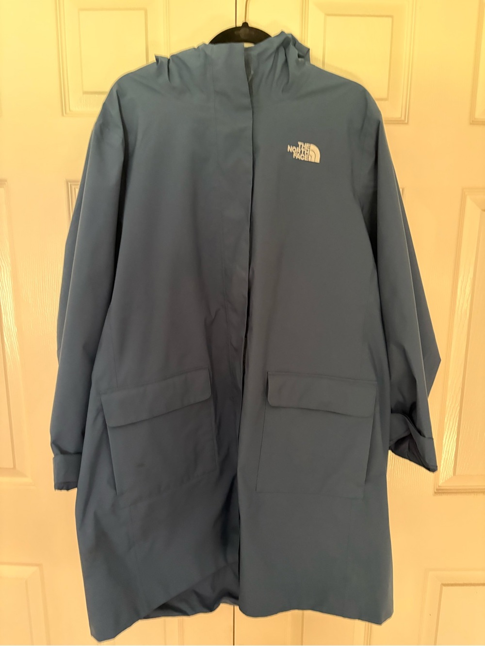 The North Face Slate Blue Hooded Shell Coat